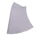 Detailed close-up of the solid color stretch mesh headscarf showing soft breathable fabric. - Moonlight Gray