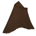 Dettaglio della sciarpa hijab elastica marrone scura, copricapo elegante e comodo. - 40# Castagna