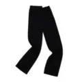 Detail view of the solid black modal sun protection arm sleeves, smooth texture and fabric. - Classic Black
