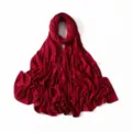 Κόκκινο μονόχρωμο modal jersey hijab μαντήλι με λεπτομέρεια υφάσματος και ραφής. - Κόκκινο Φλόγας