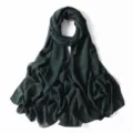 Dettaglio sciarpa in chiffon glitter verde scuro, elegante hijab brillante e scialle leggero. - 45# Verde Smeraldo