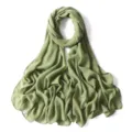 Elegante hijab in chiffon verde con sottili dettagli glitterati, leggero e traspirante. - 9# Verde Avocado