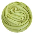 Light green chiffon hijab detail, soft plain long scarf for women daily wear style. - 4#