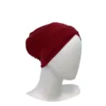 Close-up detail of the deep red modal cross turban inner cap, smooth texture, hijab under-cap. - One Size / 21#