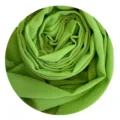 Detail view of the soft green chiffon hijab, showcasing its delicate texture and rolled form. - 7#