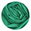 Close-up detail of solid green chiffon hijab fabric, showing soft texture and draped folds. - 8#