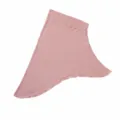Solid color modal inner hijab cap, comfortable slip-on head cover for daily wear detail view. - Dutch Pink