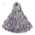 Solid color modal jersey hijab long scarf, soft and comfortable everyday head wrap. - Size 5