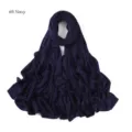 Navy blue modal jersey hijab fabric detail, soft stretchy material texture close up. - Size 8