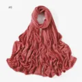 Solid color modal jersey hijab scarf, soft stretch fabric head wrap for women daily wear. - Size 9