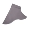 Detailed view of solid color modal hijab undercap, comfortable slip-on head cover for women. - Agate Gray