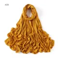 Solid color modal long hijab scarf, soft skin-friendly mercerized cotton head wrap for women. - No. 29
