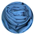 Blue chiffon hijab detail view, soft plain long scarf fabric texture, lightweight breathable. - 14#