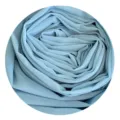 Close-up of soft light blue chiffon fabric texture, showing delicate folds and smooth drape. - 15#