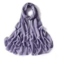 Donna colore solido chiffon scintillante lungo sciarpa elegante glitter hijab - 34# Lavanda