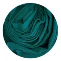 Detail shot of rolled dark green chiffon hijab headscarf showing fine fabric texture. - 20#