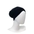Black solid color modal cross undercap hijab inner cap, clean professional detail product view. - One Size / 24#