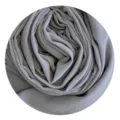 Detailed view of the solid grey chiffon hijab showing delicate fabric texture and folds. - 36#