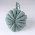 Esponja de baño de malla verde salvia con forma de calabaza para espuma rica, puf exfoliante suave - Verde Oscuro