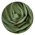 Green chiffon hijab for women, soft solid color long scarf, lightweight Muslim headscarf. - 6#