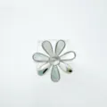 Flower shaped metal ring jewelry accessory blank setting DIY pendant earring part - Ring / Empty Setting / Silver