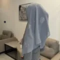 Grijs strass chiffon hijab effen kleur fonkelend kristal linnen hoofddeken dames sjaal - Agaatgrijs