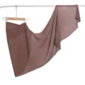 Elegante bruine strass chiffon hijab sjaal met kristal linnen splitsing voor vrouwen. - Rozeachtig Bruin