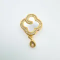 Pendentif collier trèfle en nacre plaqué or accessoire variante bijou de mode élégant - Trèfle à quatre feuilles / Or Coquille Blanche