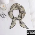 Women vintage paisley print triangle hair scarf lightweight breathable neck kerchief chic - Paisley Floral Style (X306)