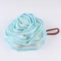 Esponja de ducha suave de malla azul y blanca con cuerda, malla fina para una espuma rica. - Verde