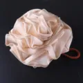 Rose mesh shower puff bath sponge soft foaming exfoliating scrubber for women daily bath - Off White