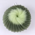 Two-tone gradient shower puff bath sponge mesh loofah for daily body cleaning and rich lather. - Dark Green