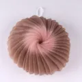 Detailed view of the soft mesh shower sponge in gradient brown, perfect for body cleansing. - Tan