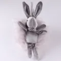 Cute grey plush rabbit bath sponge, soft mesh loofah scrubber for kids and daily body washing. - Gray Rabbit Gray Ball