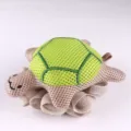 Cute turtle shape mesh bath sponge detail, soft exfoliating body scrubber loofah close-up - Small Turtle / 40g