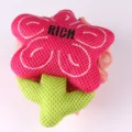 Cartoon mesh bath sponge detail, cute flower shape with rich embroidery, soft body scrubber. - Money Flower / 40g