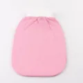 Pink Exfoliating Bath Mitt Shower Glove Body Scrubber with Elastic Cuff for Skin Care - 100% Viscose Silk Light Pink