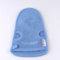 Blue exfoliating bath mitt soft shower glove plant fiber gentle body scrubber for spa cleaning - Blue