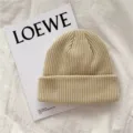 Beige knit beanie hat, stylish solid color winter warm slouchy skull cap for men and women new. - One Size / Beige