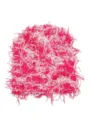 Pink white shaggy knitted beanie winter warm trendy furry cap street style fuzzy hat. - One Size / Rose Red