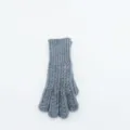 Guantes de invierno de punto gris para hombres y mujeres, guantes térmicos táctiles cálidos. - Talla única / Gris
