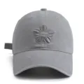 Graue bestickte Baseballkappe für Damen und Herren, Freizeit Outdoor Dad Hat verstellbar. - Kaltgrau