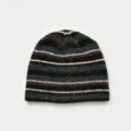 Berretto in maglia a righe caldo da donna autunno inverno cappello di lana casual - Taglia unica / Grigio scuro