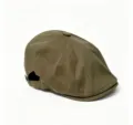 Olive green newsboy cap, classic ivy hat for men and women, stylish vintage commuter flat cap - Adjustable / Light Green