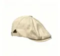 Classico berretto gavroche cachi da uomo e donna, elegante cappellino piatto vintage quotidiano. - Regolabile / Bianco avorio