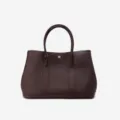 Women large capacity leather tote bag dark brown classic commuting handbag stylish casual purse - 33*15*20cm / Ebony
