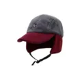 Winter fleece trapper hat windproof earflap caps for men and women vintage colorblock design - M (56-58cm) / Gray