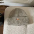 Grey Knit Beanie Hat with Cute Dachshund Embroidery Winter Warm Pullover Cap Variant - M (56-58cm) / Mixed Grey