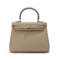 Echt Lederen Kelly Schoudertas Grote Capaciteit Handtas Crossbody Tas Voor Dames - Olifantsgrijs (Enkele dunne band)