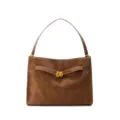Brown leather shoulder bag retro tote bag elegant commuter handbag for stylish women daily use. - 34*12*25CM / Warm Camel Brown